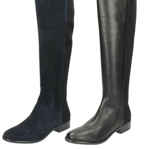 Clarks Over the Knee Boots 'Caddy Belle' 6.5 or 37 - Picture 2 of 2
